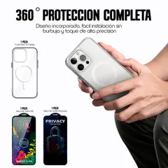 KBOD - Kit Carcasa Magnetic + Lamina Vidrio + Antiespia Para iPhone 16 Pro Max