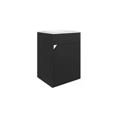 FMFURNITURE - Vanitorio Flotante 1 Puerta Negro