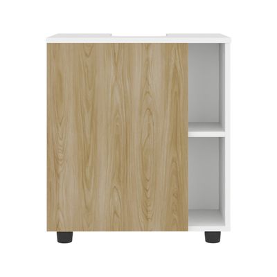 Imagen 2 del producto Mueble Para Lavamanos 1 Puerta 4 Espacios Blanco Y Café Claro