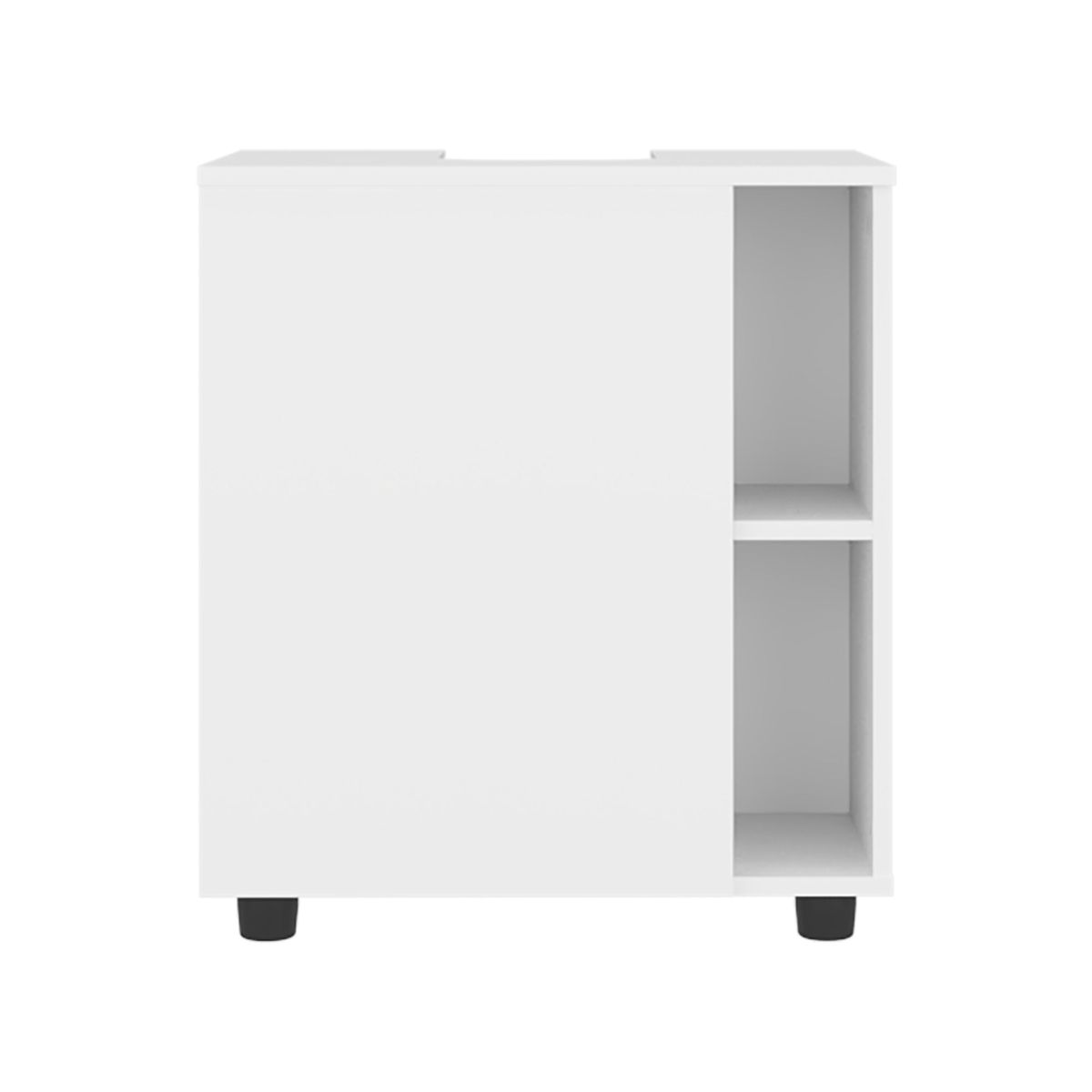 FMFURNITURE - Mueble Para Lavamanos 1 Puerta 4 Espacios Blanco