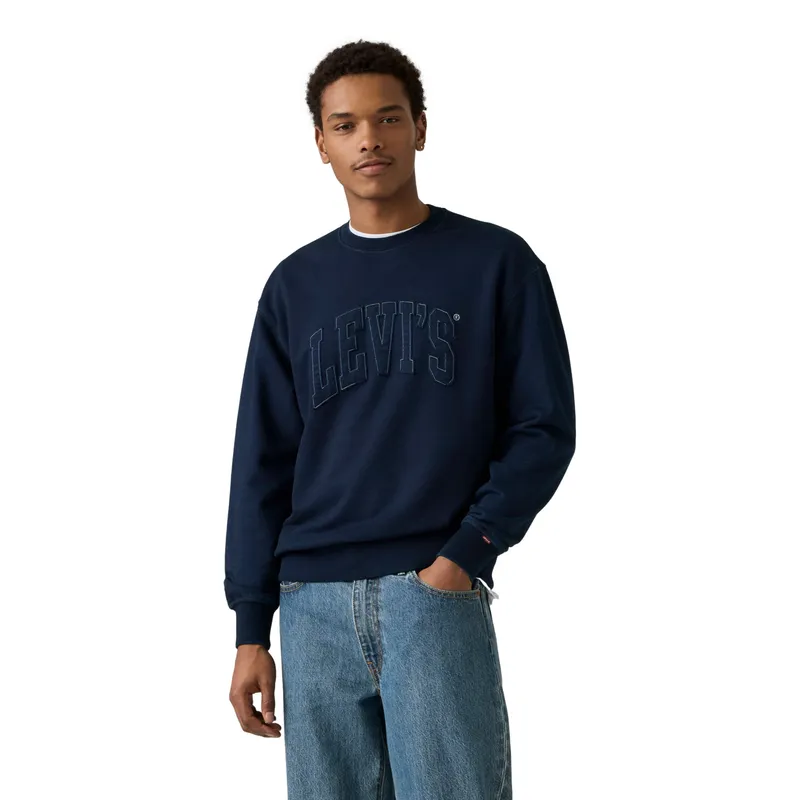 LEVIS - Polerón Hombre Premium Graphic Crew Azul Levis