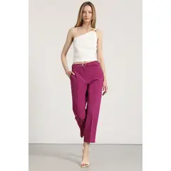 LIOLA - Pantalon sastre con cinturón mujer ciruela