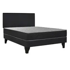 CELTA - Cama Europea Apolo Black 2 plazas + Respaldo