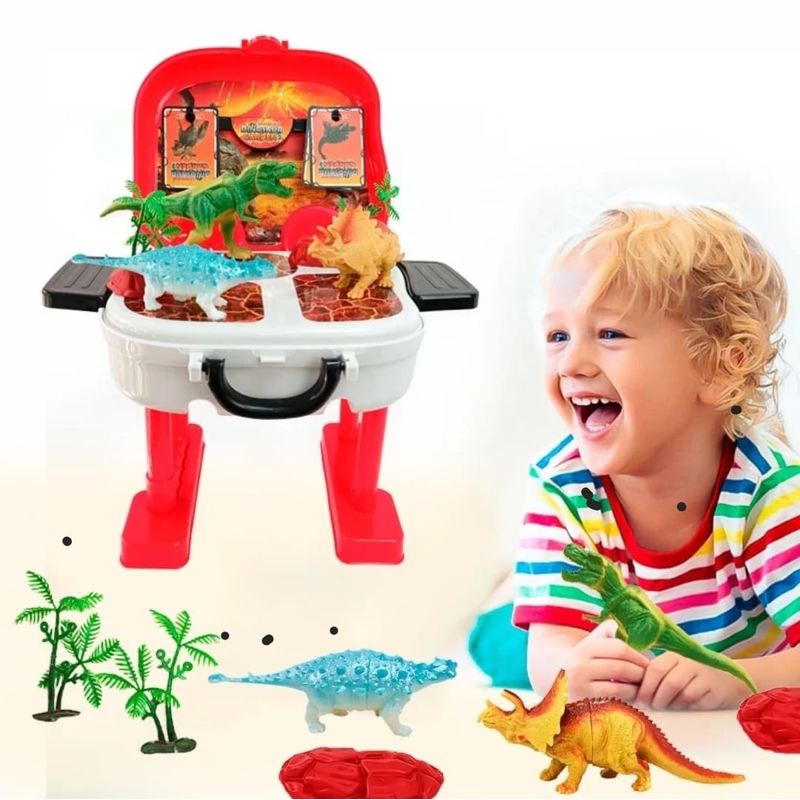 GENERICO - Maleta De Dinosaurios 15 Piezas Juguete Mochila Niños