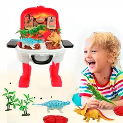 GENERICO - Maleta De Dinosaurios 15 Piezas Juguete Mochila Niños