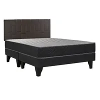 Cama Europea Apolo Black 2 plaza BD + Respaldo