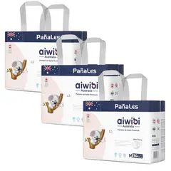 AIWIBI - Pañal Premium X3 M 30 (90 Pañales)