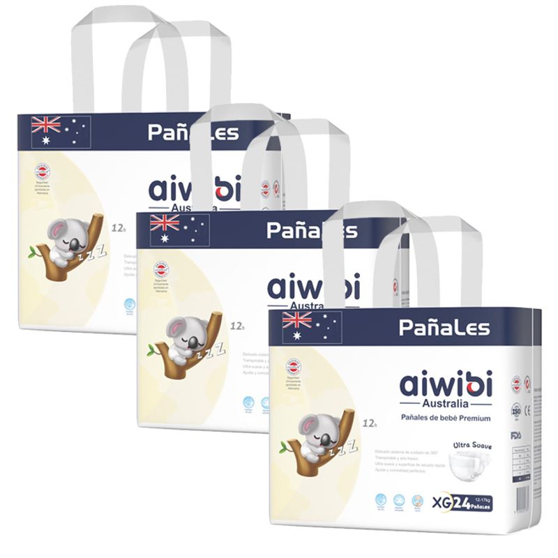 AIWIBI - Pañal Aiwibi Premium X3 XG 24 (72 Pañales)
