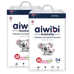 AIWIBI - Pañal Dulce Noche X2 M 54 (108 Pañales)