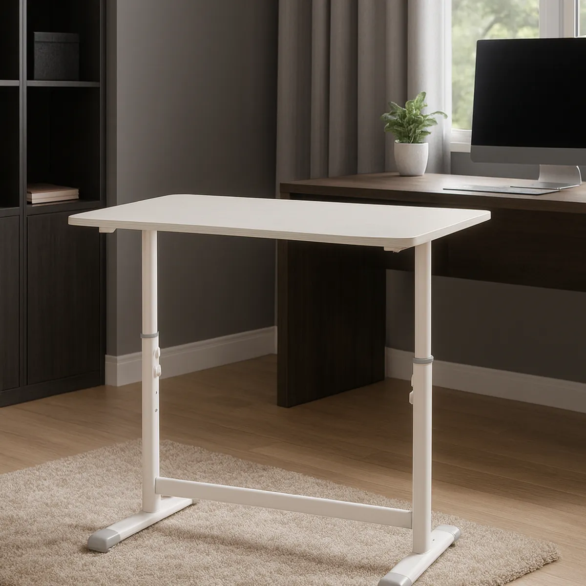 COSAS CASA - Escritorio con Altura Ajustable 80x60x63-86cm Funcional Bilbao Blanco