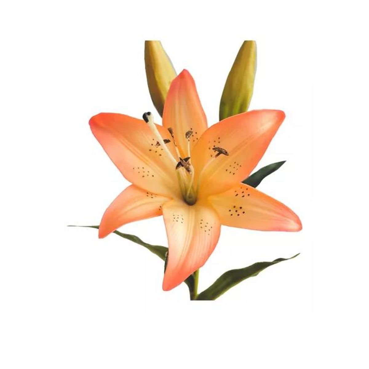 GENERICO - 4 Lilium Naranjo Flores Artificiales 69cm