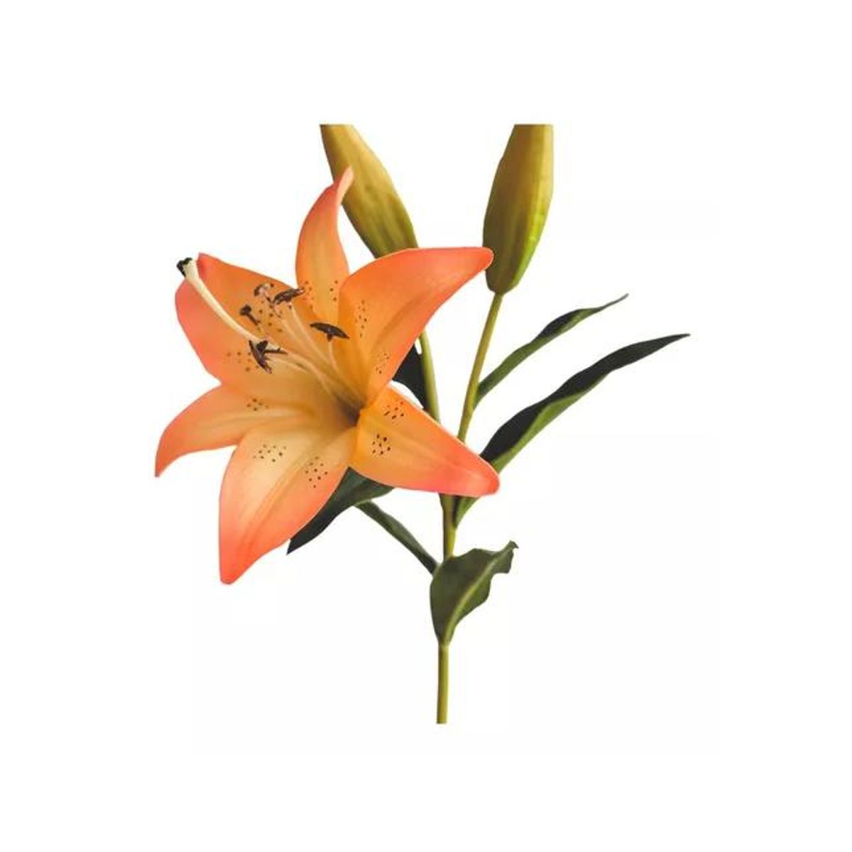 GENERICO - 4 Lilium Naranjo Flores Artificiales 69cm