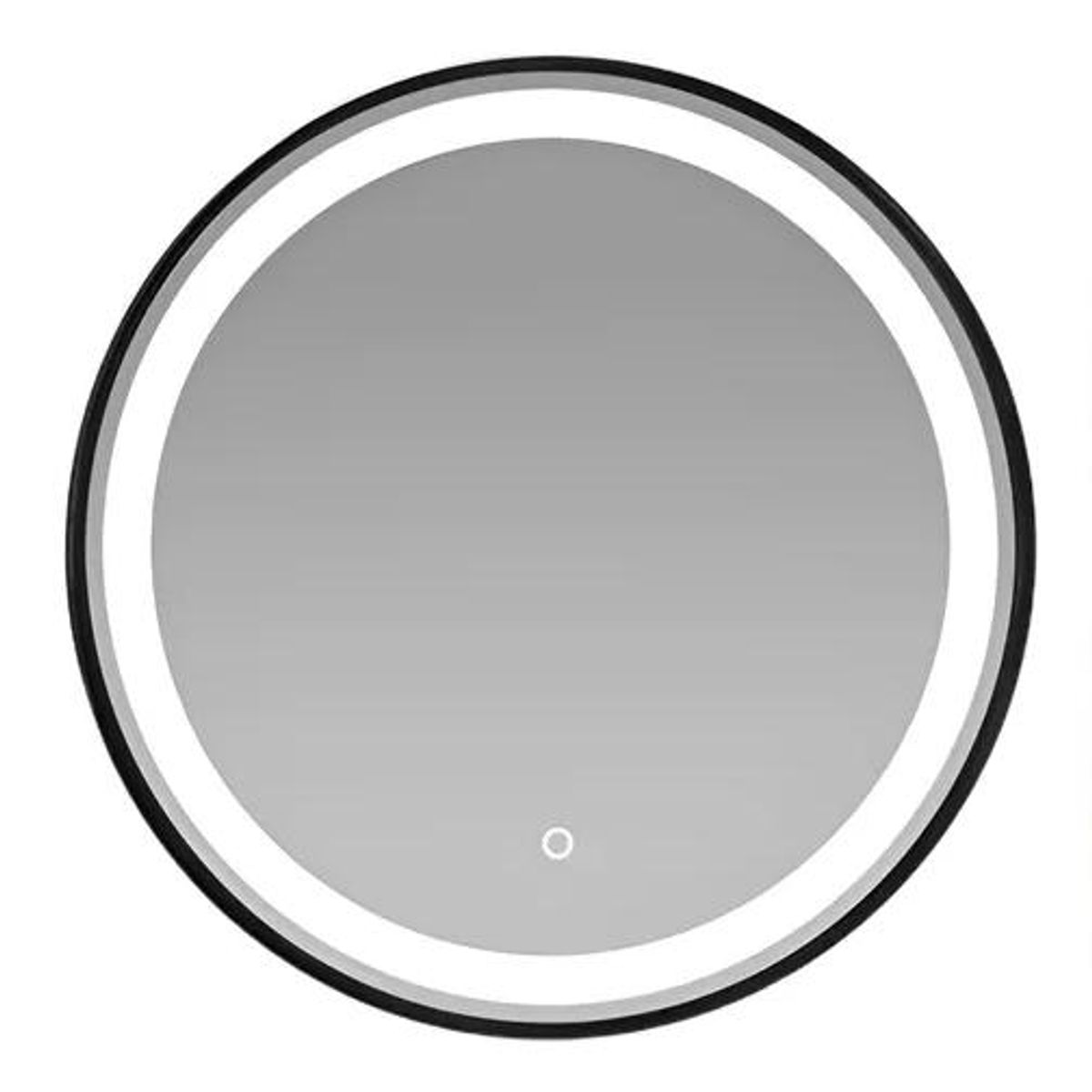 GENERICO - Espejo Circular Taumm 60cm 3 Luces LED Borde Negro