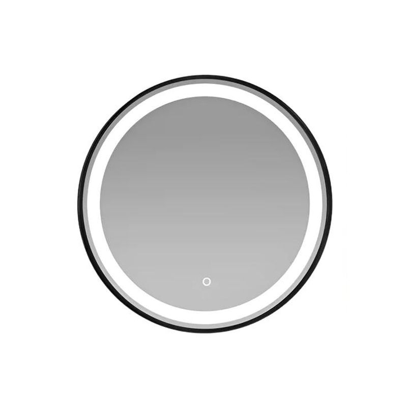 GENERICO - Espejo Circular Taumm 60cm 3 Luces LED Borde Negro