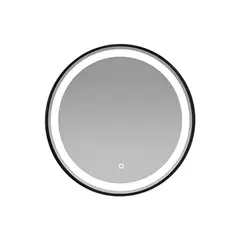 GENERICO - Espejo Circular Taumm 60cm 3 Luces LED Borde Negro