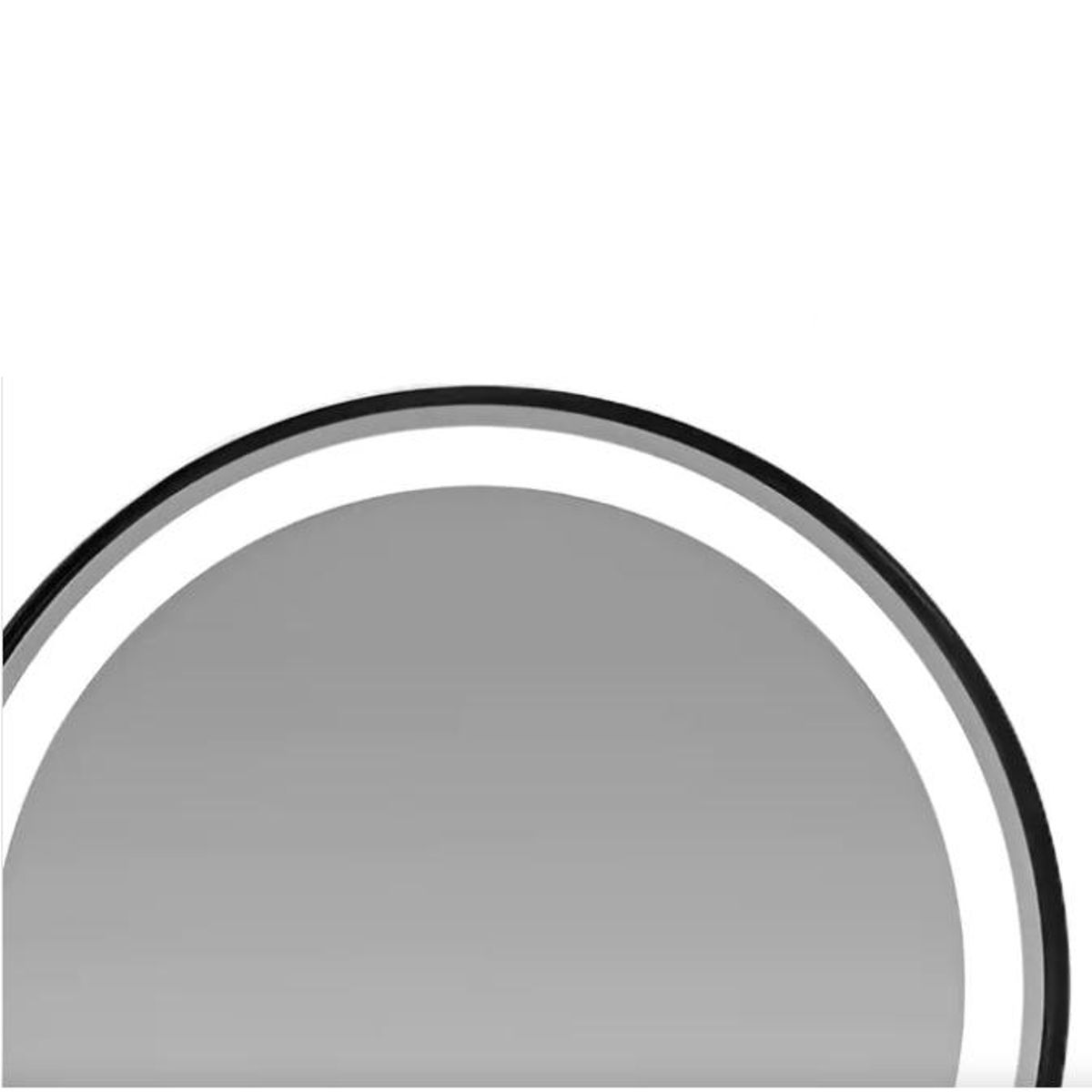 GENERICO - Espejo Circular Taumm 60cm 3 Luces LED Borde Negro