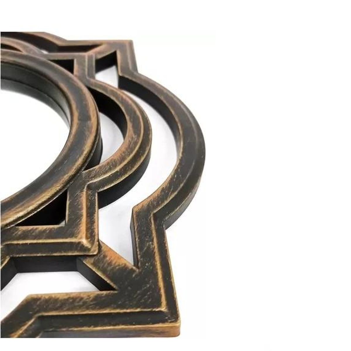 GENERICO - Set de 3 Espejos Decorativos Marco Geométrico 25x25cm