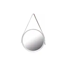 GENERICO - Espejo Circular 52cm Diámetro con Correa Plástica VGO Blanco o Negro