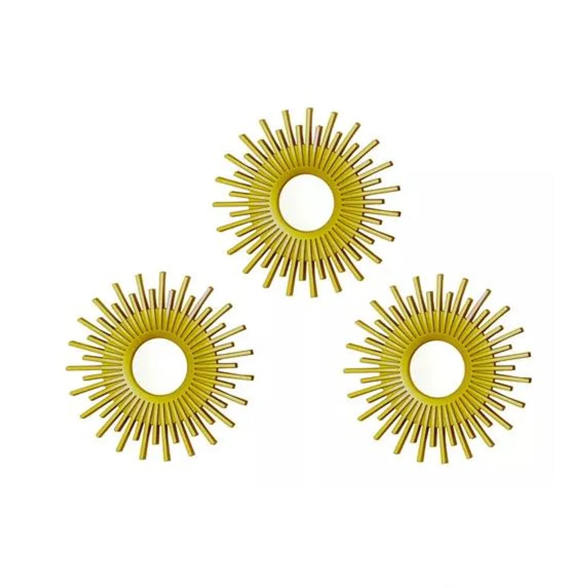 GENERICO - Set de 3 Espejos Redondos 25cm de Diámetro Cada Uno