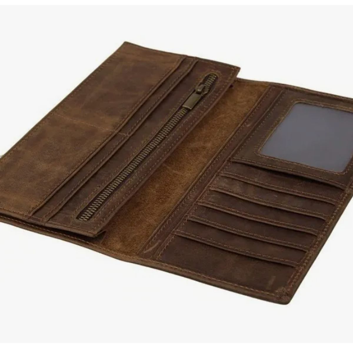 GENERICO - Billetera De Cuero 100 Brown Royal Madriz Hombre Caballeros