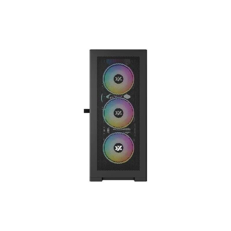 GENERICO - Gabinete Gamer XYZ TITANIUM MESH, Mid Tower, 4 Fans ARGB, Negro