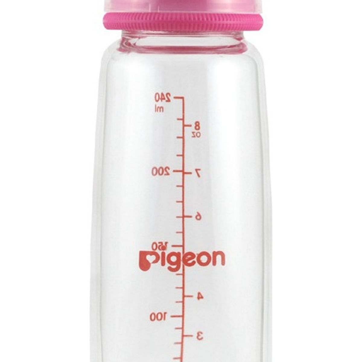PIGEON - Biberón Pigeon Boca Standard (vidrio) 240 Ml Rosado