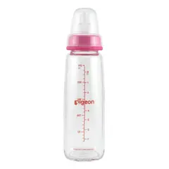 PIGEON - Biberón Boca Standard (vidrio) 240 Ml Rosado