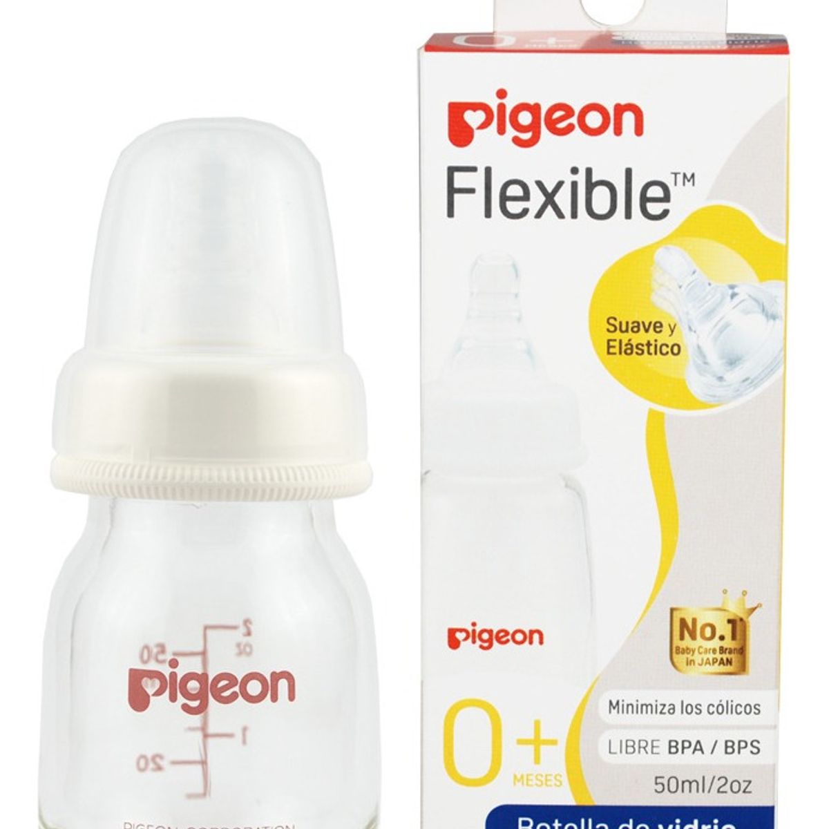 PIGEON - Biberón Pigeon Boca Standard (vidrio) 50 Ml