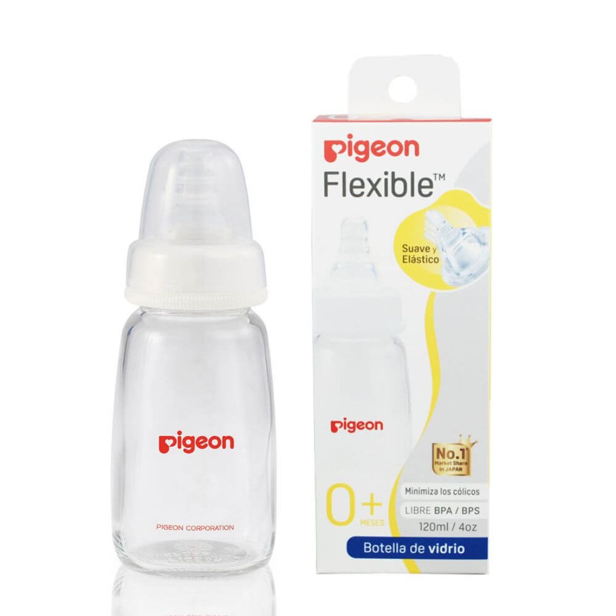 PIGEON - Biberón Pigeon Boca Standard (vidrio) 120 Ml