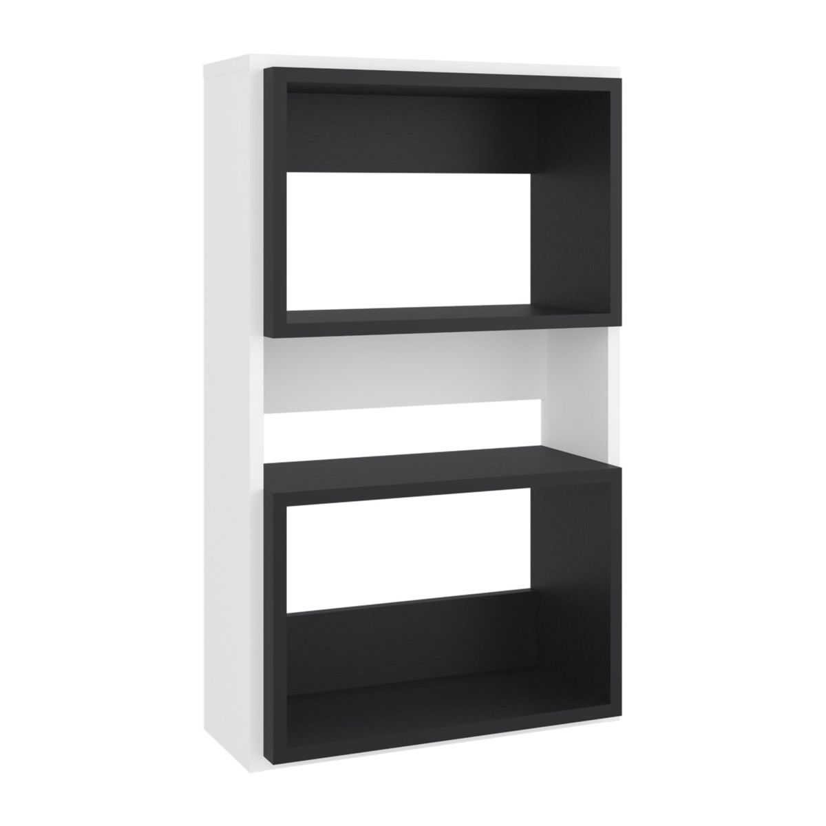 FMFURNITURE - Mueble Auxilar Muro Baño Eco Blanco Y Negro