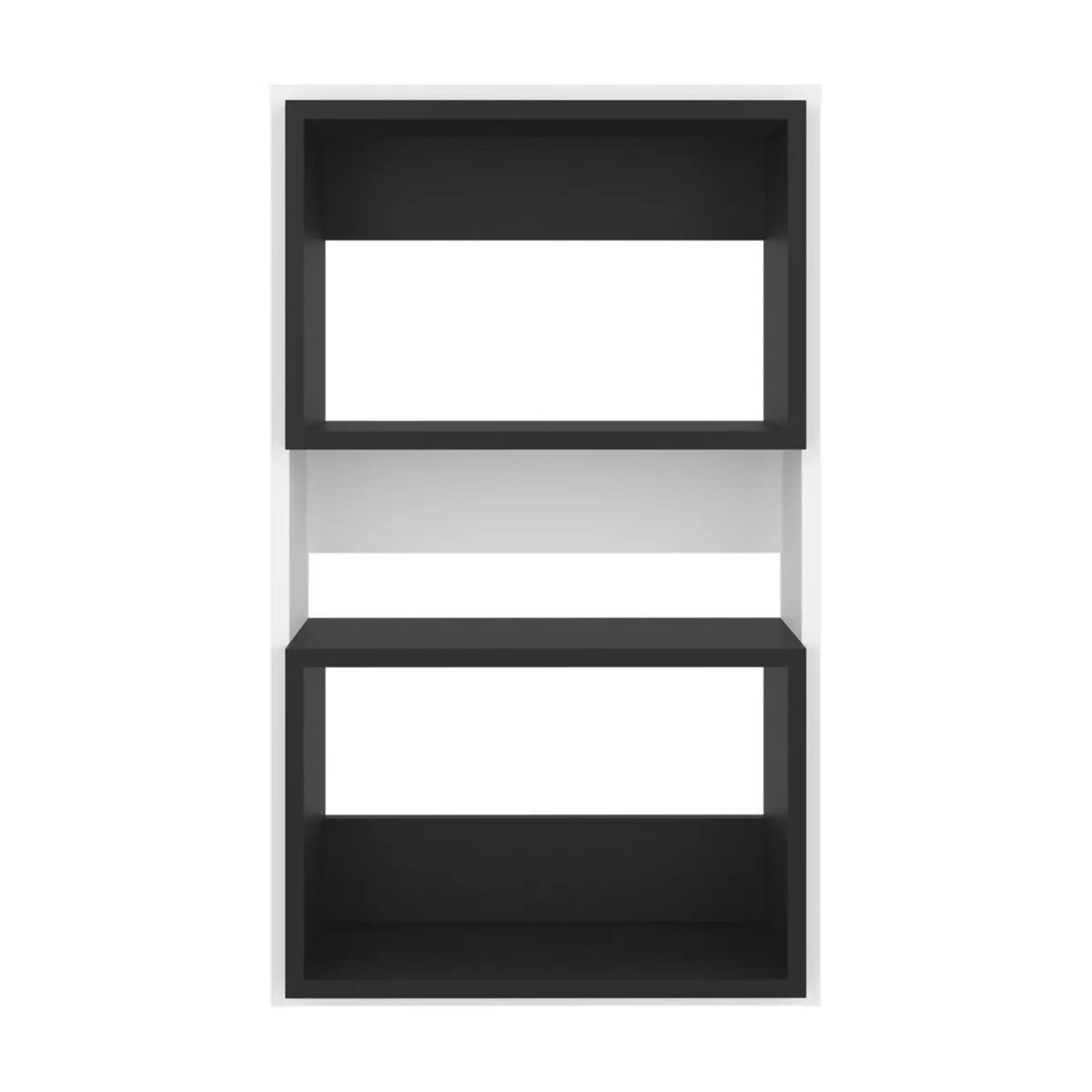 FMFURNITURE - Mueble Auxilar Muro Baño Eco Blanco Y Negro