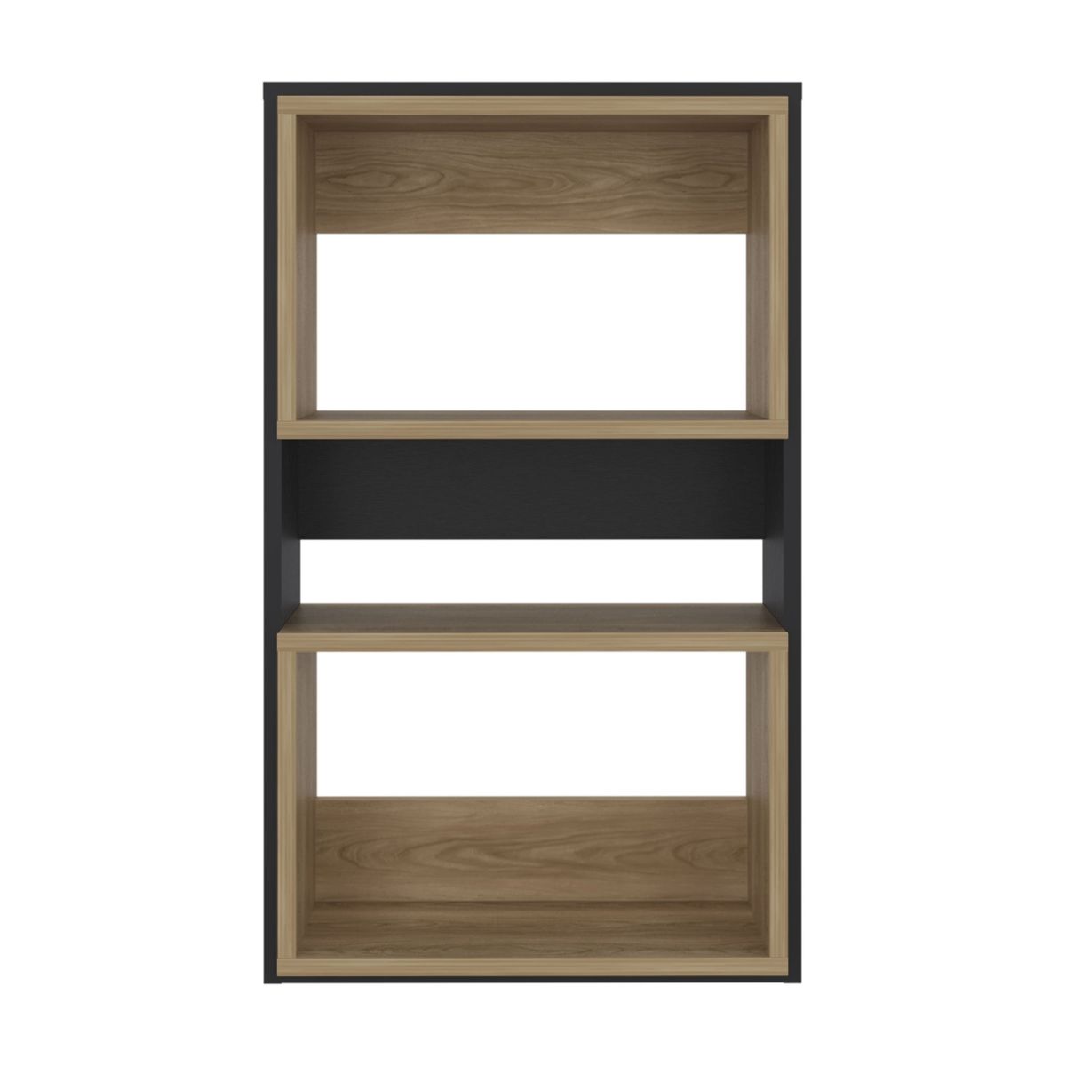 FMFURNITURE - Mueble Auxilar Muro Baño Eco Negro Y Café Claro