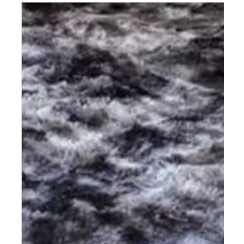 GENERICO - Alfombra Peluda Living Hogar 150x200 cm Negra Jaspeado