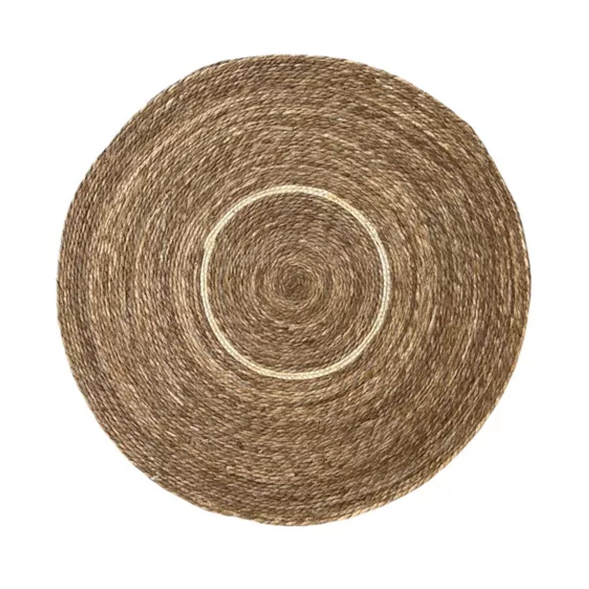 GENERICO - Alfombra Redonda Yute 100 cm para Decoración Living y Exteriores
