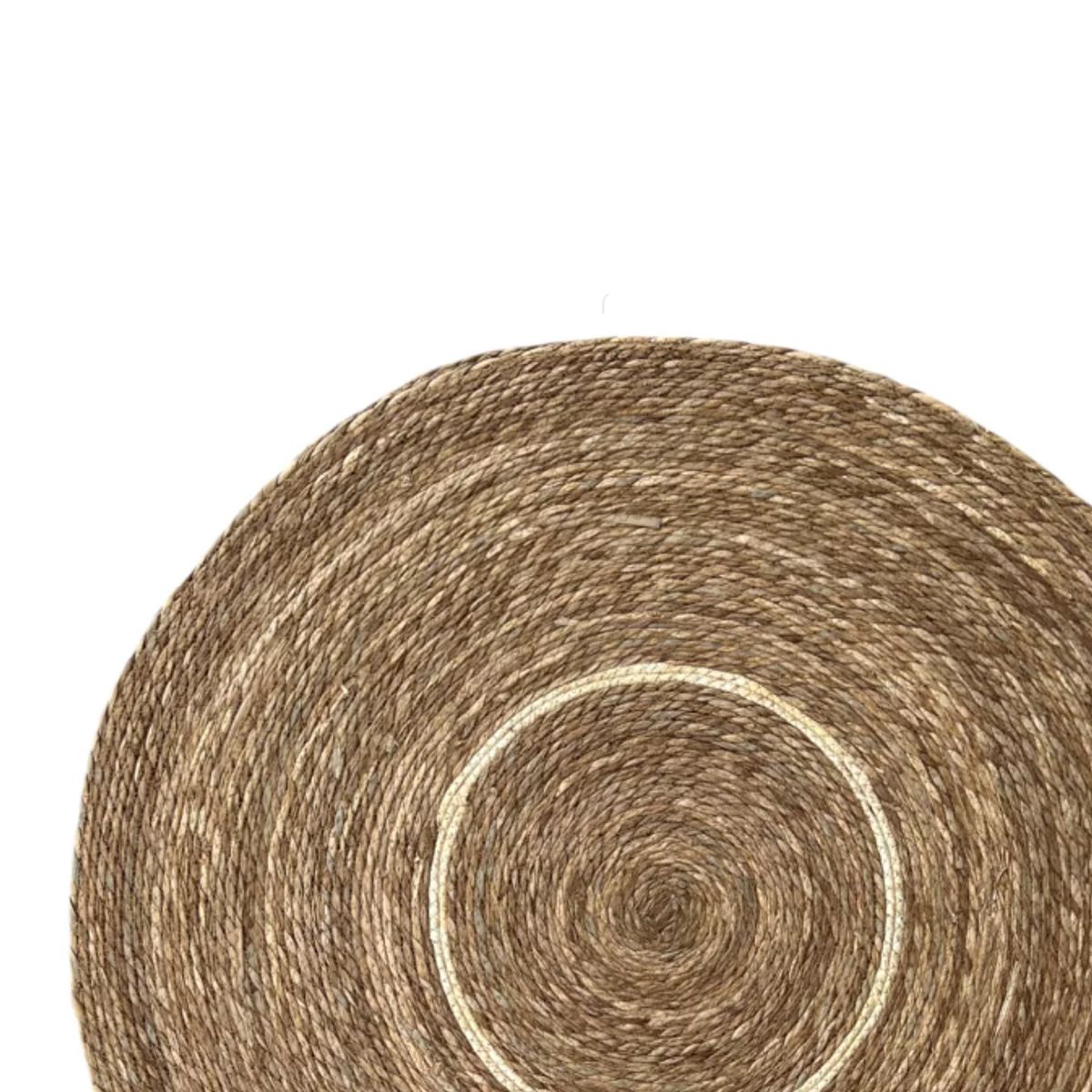 GENERICO - Alfombra Redonda Yute 100 cm para Decoración Living y Exteriores