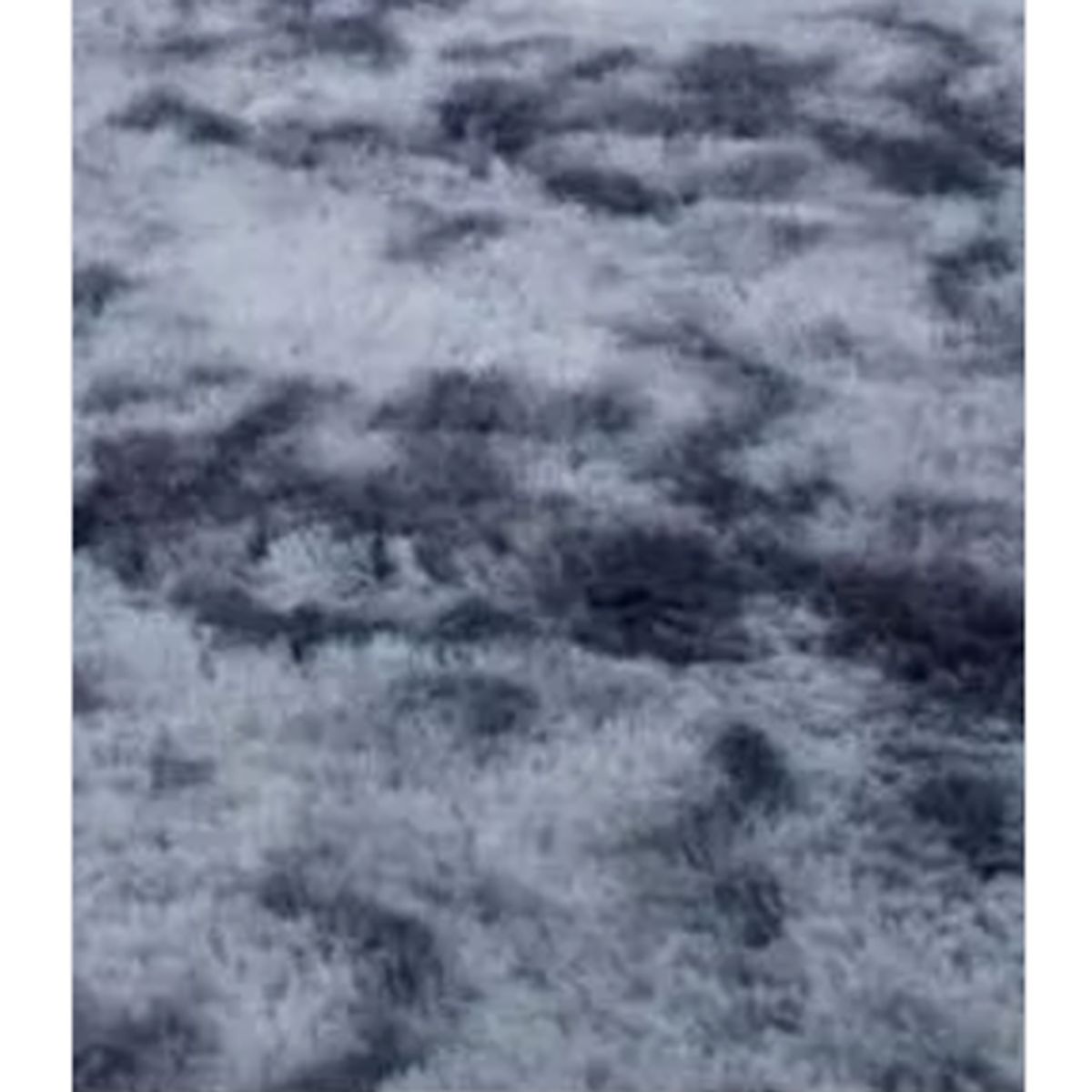 GENERICO - Alfombra Peluda Grande 2x24 m Gris Oscuro Jaspeado