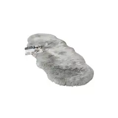 GENERICO - Alfombra Peluda Bajada de Cama 180x60 cm Gris Claro