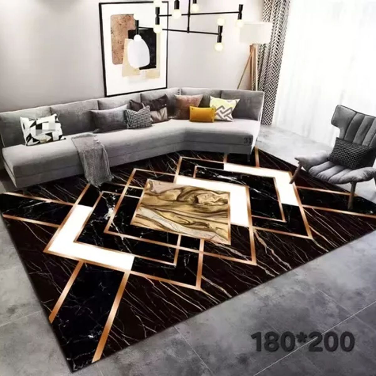 GENERICO - Alfombra Living con Diseños 180x200 cm Diseño 13