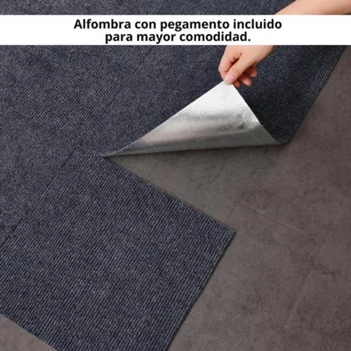 GENERICO - Alfombra Autoadhesiva Piso 60x60 cm 10 Unidades Crema
