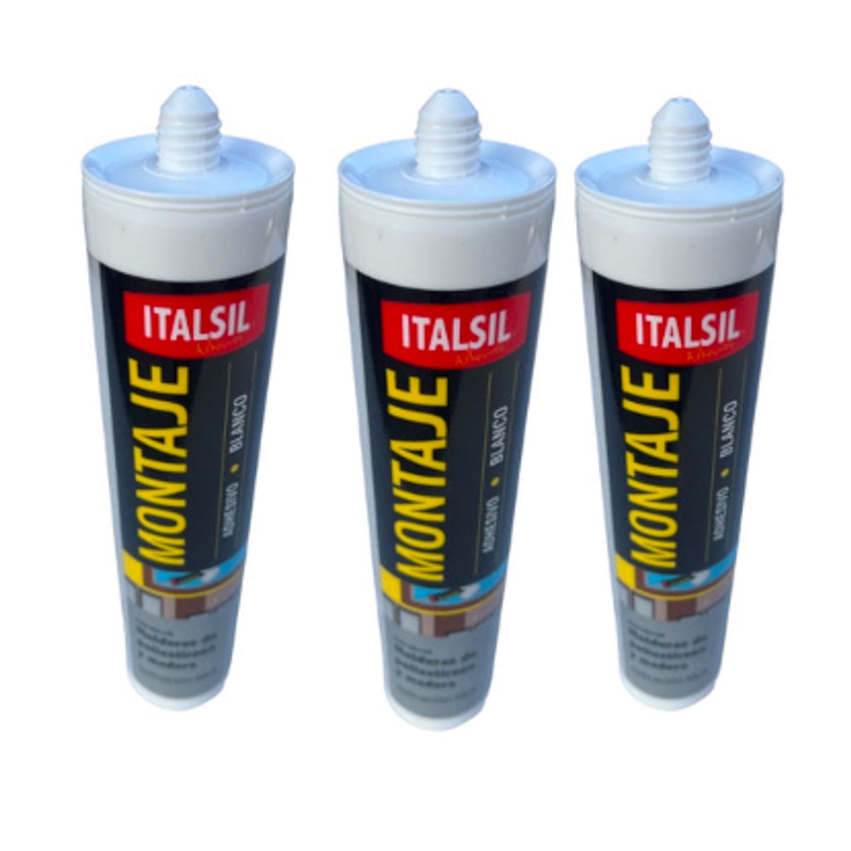 GENERICO - Pack 3 Adhesivos de Montaje 300g Italsil