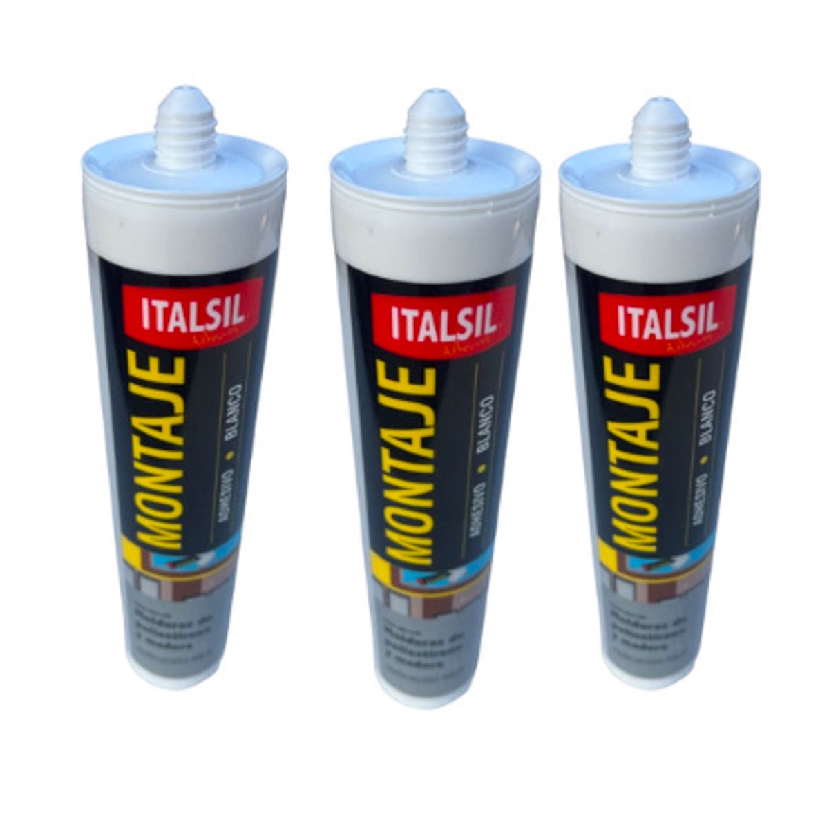 GENERICO - Pack 3 Adhesivos de Montaje 300g Italsil