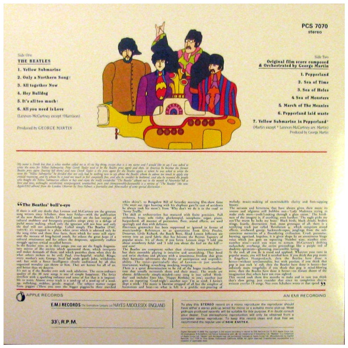 HITWAY MUSIC - BEATLES - YELLOW SUBMARINE - VINILO