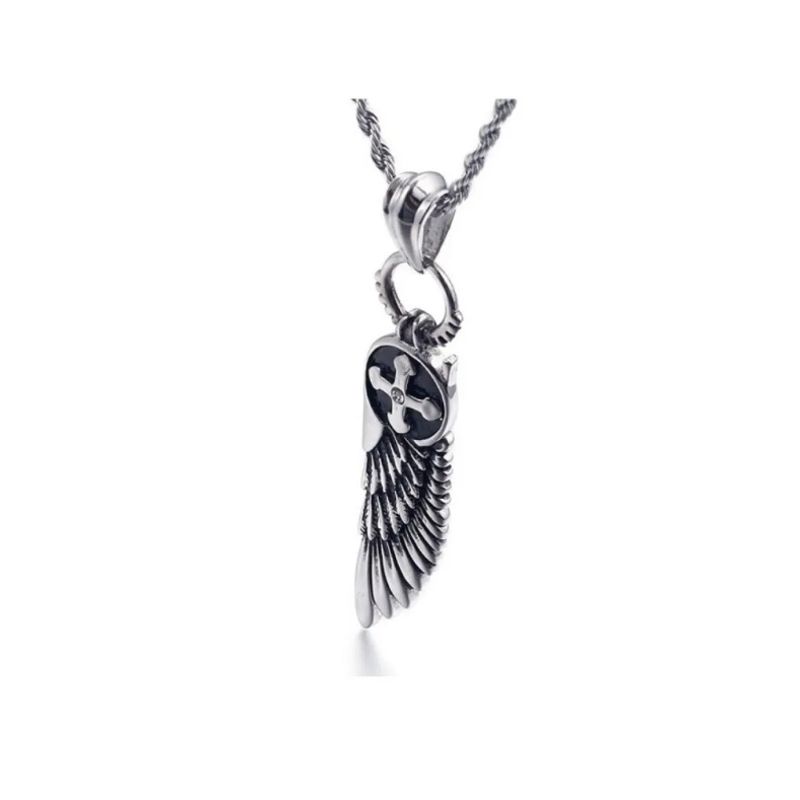 GENERICO - Collar Ala Pluma Angelical Hombre Mujer Moda Royal Madriz