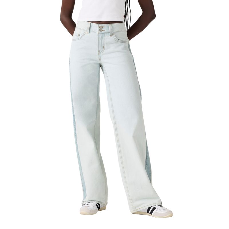 LEVIS - Jeans Mujer Superlow Loose Stripe Celeste Levis