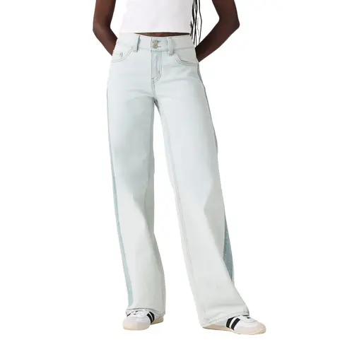 LEVIS - Jeans Mujer Superlow Loose Stripe Celeste