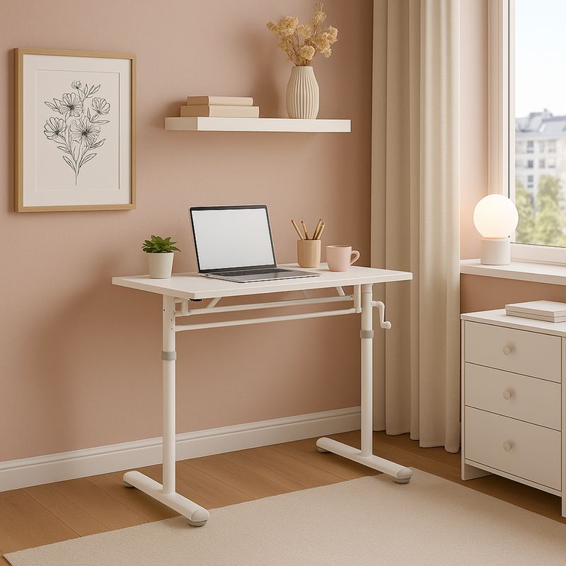 COSAS CASA - Escritorio con Altura Ajustable Tenerife Blanco