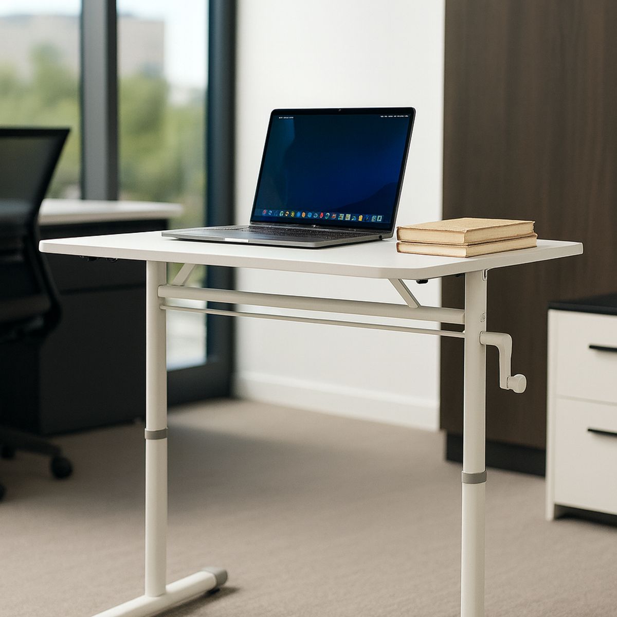 COSAS CASA - Escritorio con Altura Ajustable 100x60x63-86cm Funcional Tenerife Blanco