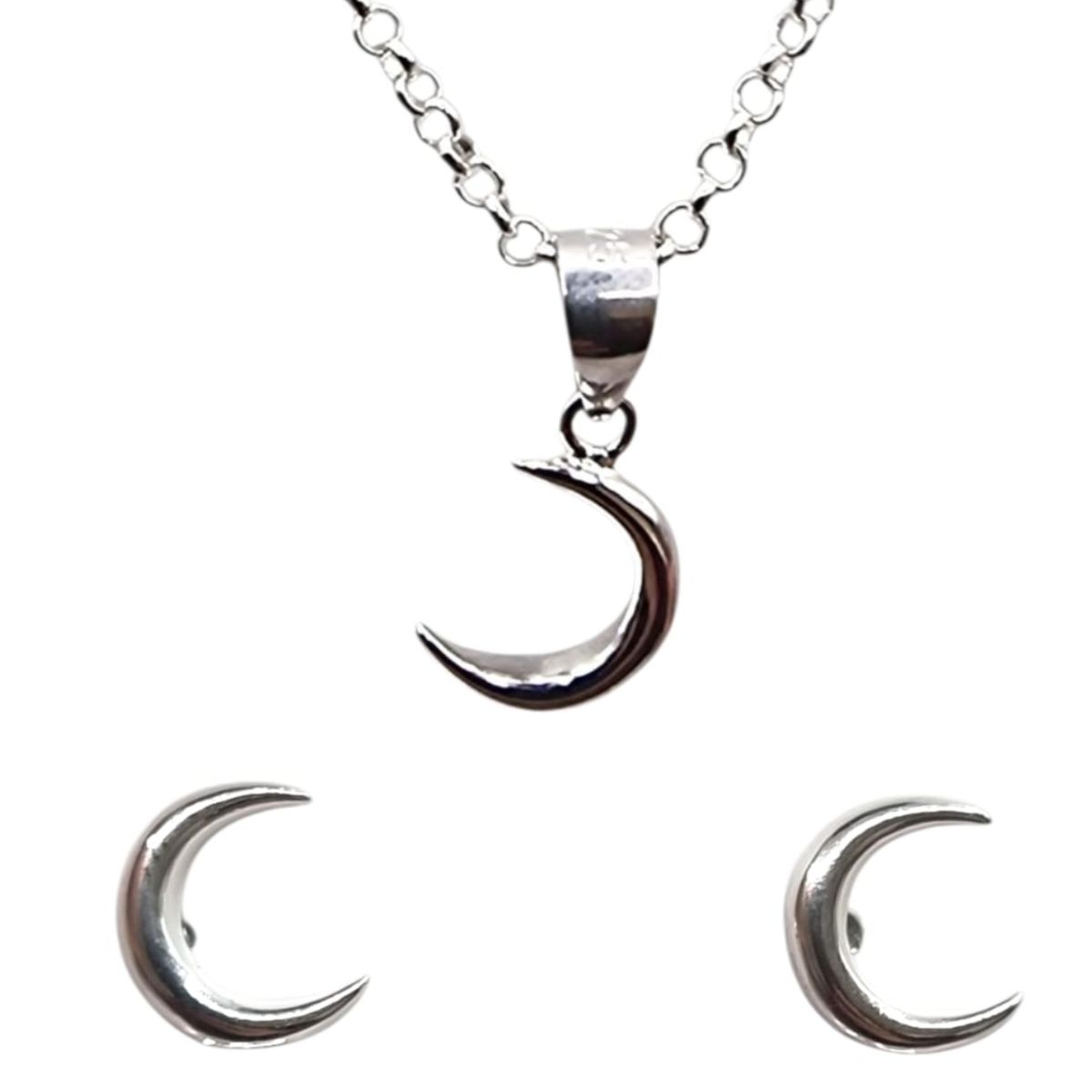 LK LUKSO - Conjunto Collar y Aros Media Luna en Plata 925 