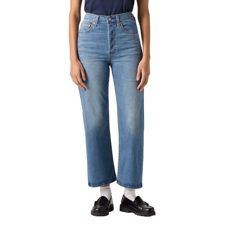 LEVIS - Jeans Mujer Ribcage Straight Ankle Celeste Levis