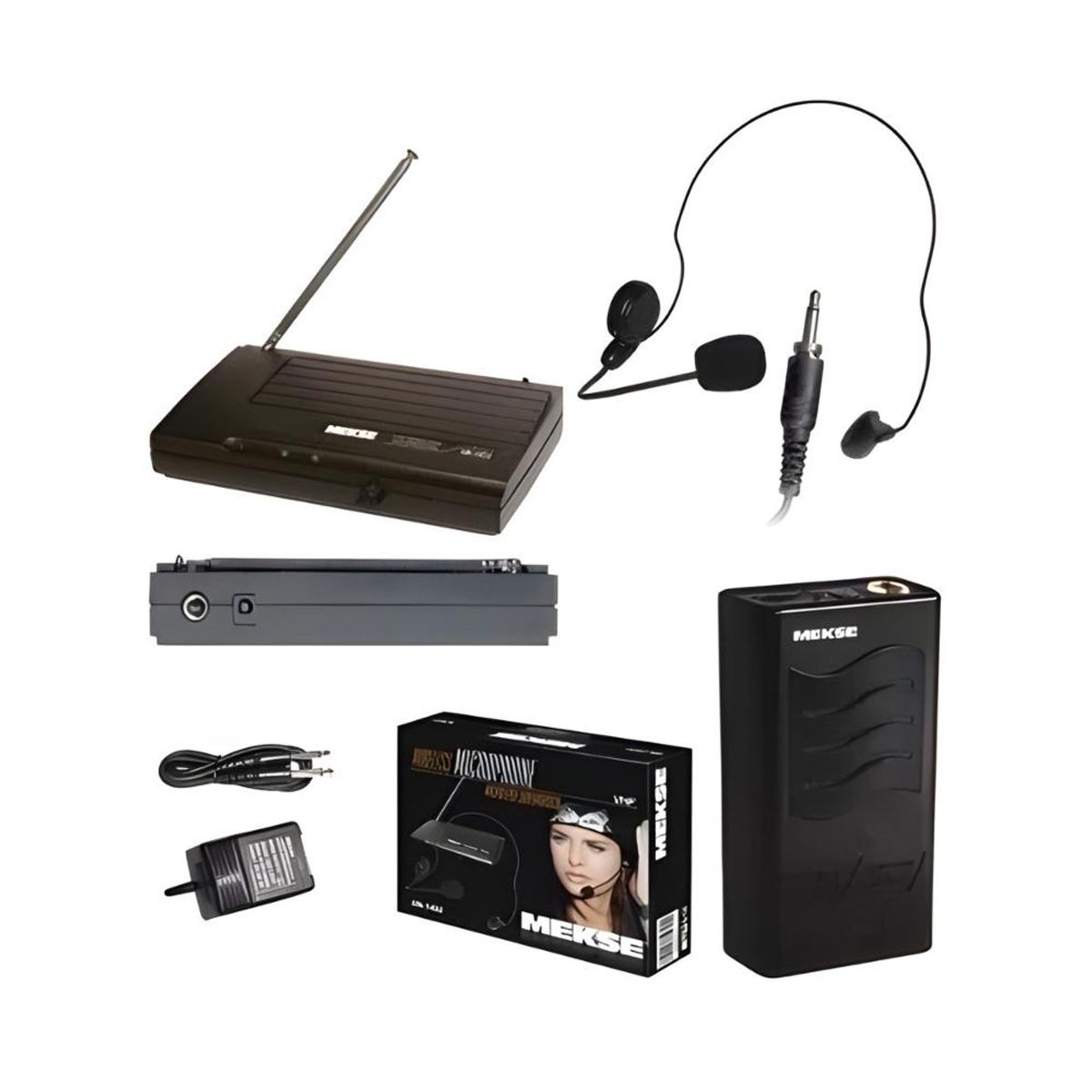 MEKSE - Sistema Inalambrico Headset Mekse MK-1400 - Negro